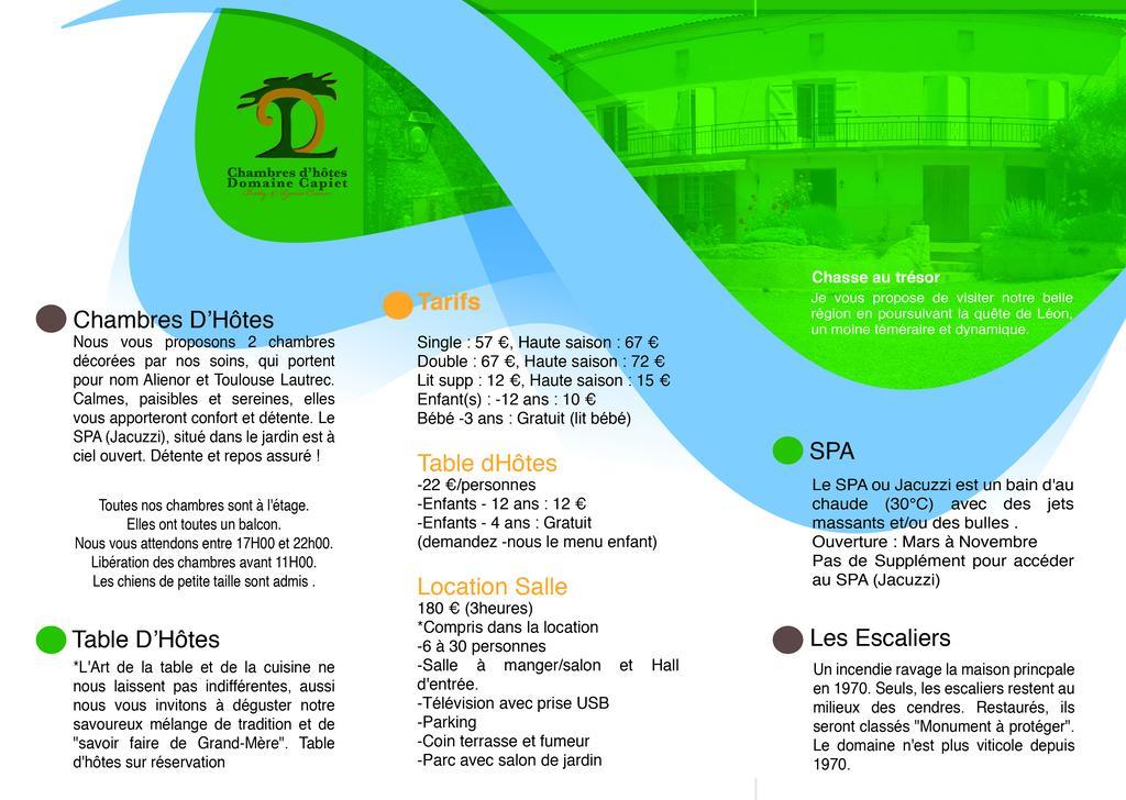 Domaine Capiet Bed and Breakfast Courpiac Zewnętrze zdjęcie